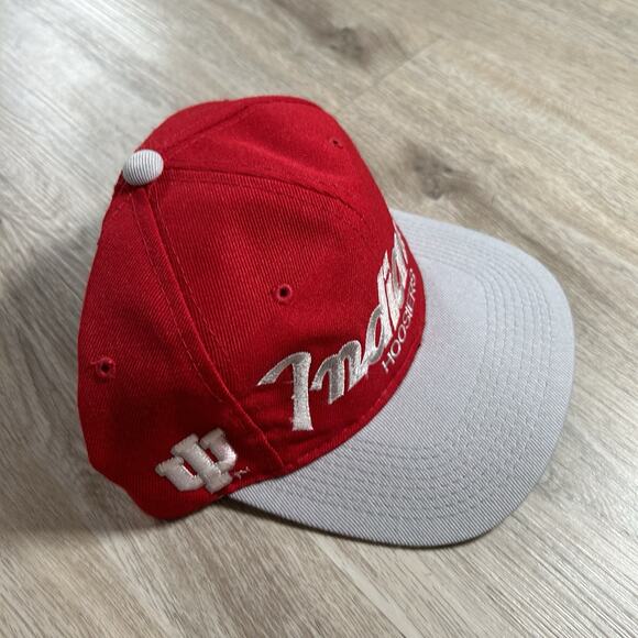 Vintage Sports Specialties‎ Idiana Hoosiers Script Snapback Hat Red Wool Cap - Picture 8 of 9